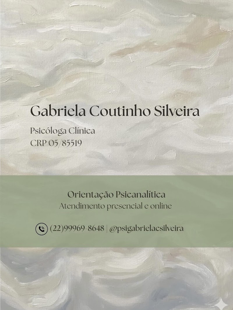 Foto de Gabriela Silveira - Psicóloga Clínica (UFRJ)